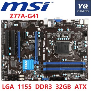 original motherboard MSI Z77A-G41 DDR3 LGA 1155 boards USB2.0 USB3.0 SATAII SATAII 32G Z77 Desktop used Motherboard