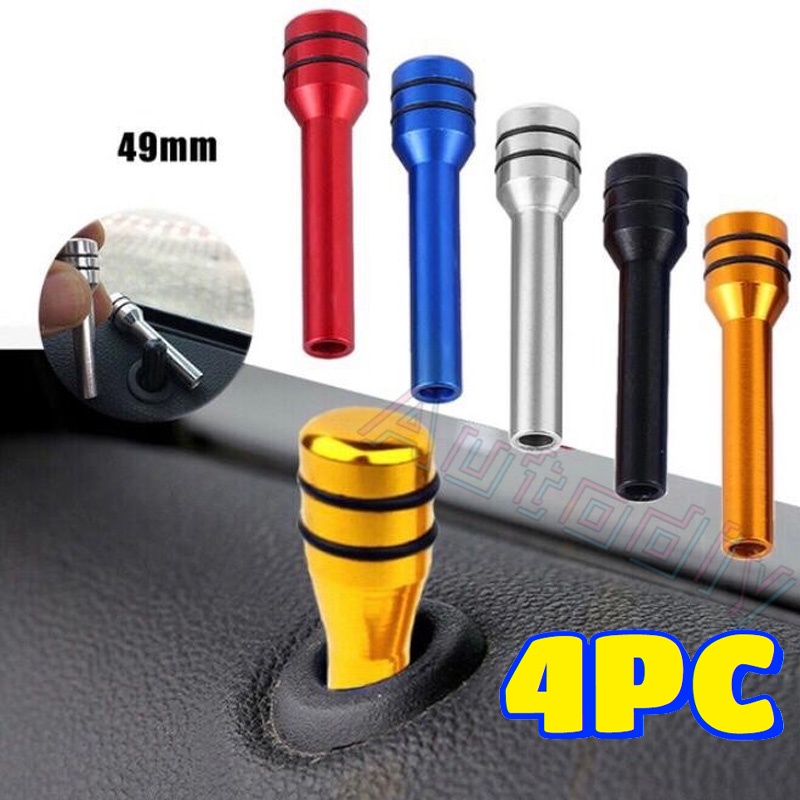4Pcs ลูกบิดล็อคประตูรถยนต์