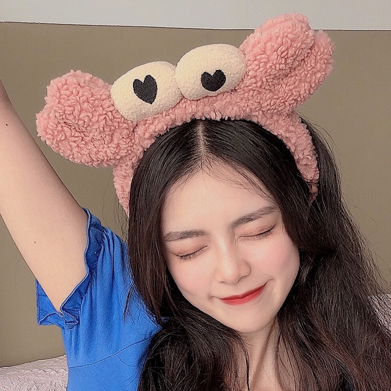 ที่คาดผม ลายกล้ามปู การ์ตูนลายปูน่ารักๆ ตุ๊กตาสไตล์เกาหลี ผ้านิ่มๆ เเฟชั่นเกาหลี แบบแถบคาดศีรษะ