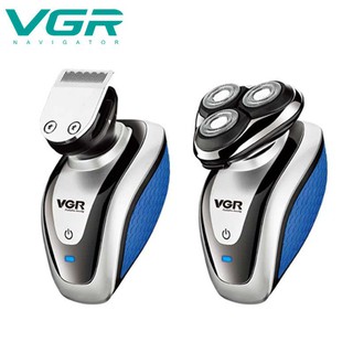 เครื่องโกนหนวด 2 in 1 เปลี่ยนหัวปัตตาเลี่ยนได้ VGR V-300 ชาร์จ USB ใบมีดตัด 3 หัว เครื่องโกนหนวดพกพา