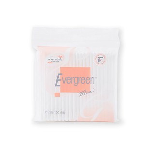 Evergreen เอเวอร์กรีน สำลีก้านมินิ 100 ก้านถุง