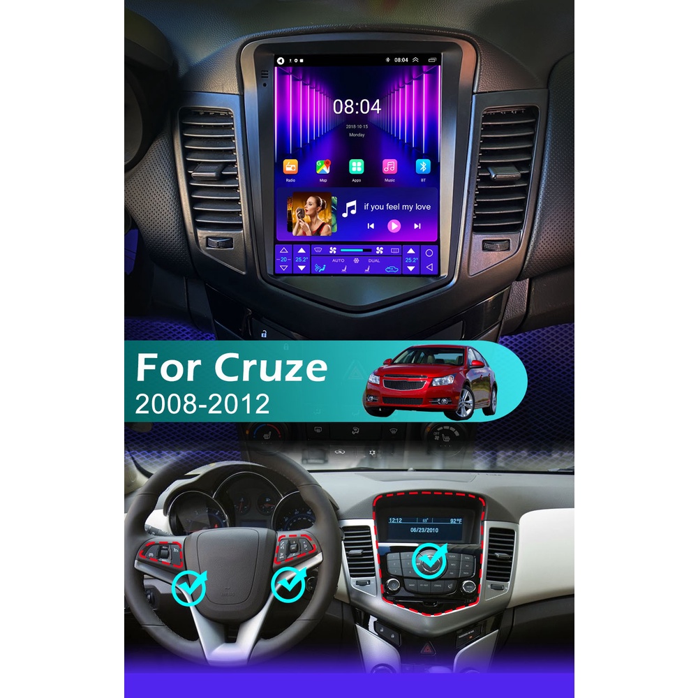 Car Android 10 Player For Chevrolet Cruze J300 2008 - 2012 2din Radio ...