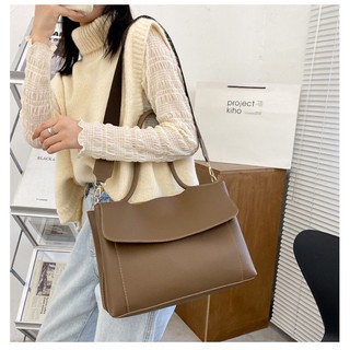 🔥น้ำตาลกาแฟ พร้อมส่ง🔥“ SISHOP “ Briefcase bag  ถ่ายจากสินค้าจริง