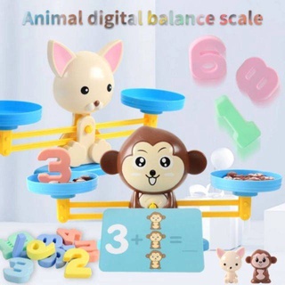 เกมลิงชั่งน้ำหนัก Monkey Balance พร้อมการ์ดคำถาม ของเล่นสอนนับเลข เกมสอนนับเลข เสริมทักษะคณิตศาสตร์  ลิงตาชั่ง TY662