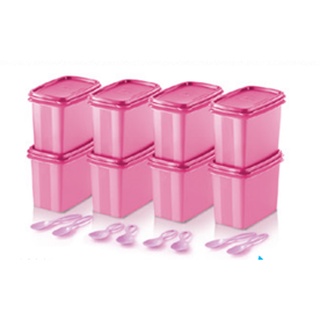 Tupperware ชุดกล่องเก็บอาหารพร้อมช้อนตัก shelf savers with spoon