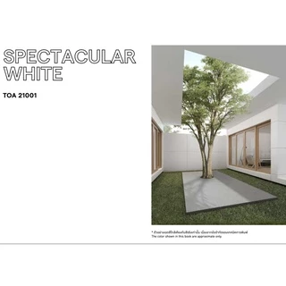 TOA สีทาบ้าน เฉดสี 21001 SuperShield,Duraclean A+ กึ่งเงา 9 ลิตร สีทาภายนอก สีทาภายใน จับคู่ลงตัว เกรดสูงสุด 18 ปี