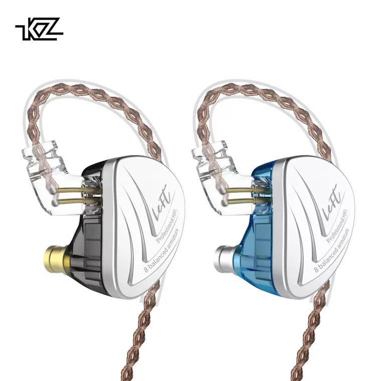 KZ AS16 8BA In Ear Earphone Balanced Armature Headset HiFi Earphones PK AS10 C16 BA10 AS06 ZS10 ZST ชุดหูฟังอินเอียร์