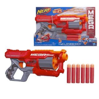 Nerf N-Strike Elite Mega CycloneShock Gun Orange Trigger Blaster ปืนเนิร์ฟ เมก้า ลูกโม่ ไกส้ม