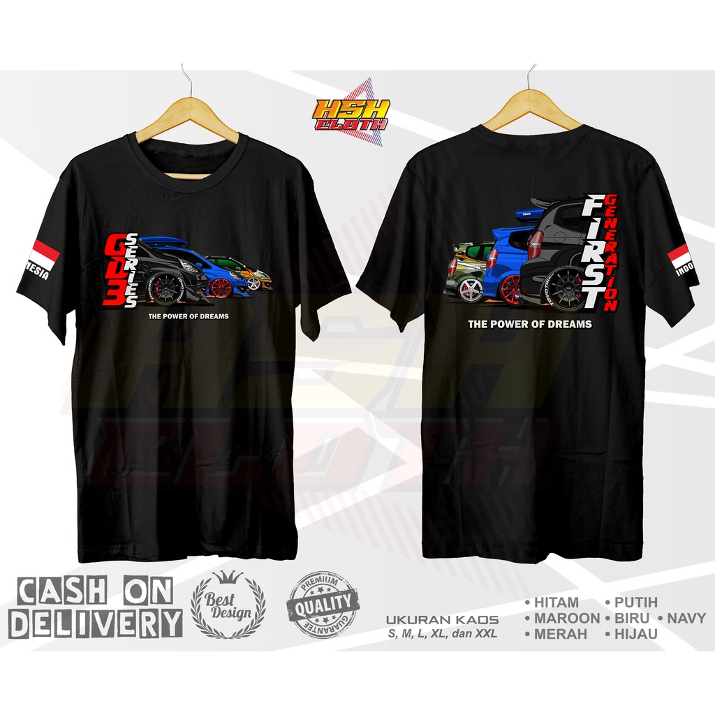 HONDA JAZZ GD3 FIRST GENERATION FRONT REAR SERIES เสื้อยืดยานยนต์ Distro สามารถปรับแต่งได้ - HSHclot