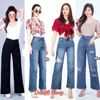 🎀กางเกงยีนส์ขากระบอก ทรงสวยเอวสูง เนื้อผ้าดีงานฟอกสวย งานป้าย Meesuk jeans