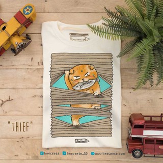 Cat Thief T-shirt เสื้อยืดลายแมวขโมย