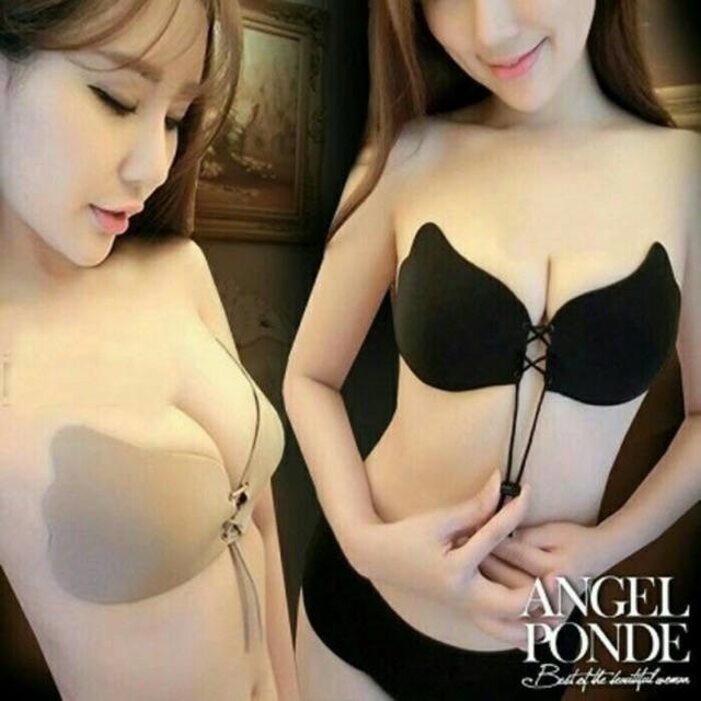 Angel PUSH UP BRA NU BRA SILICON ฟรี BRA BH TEVEL