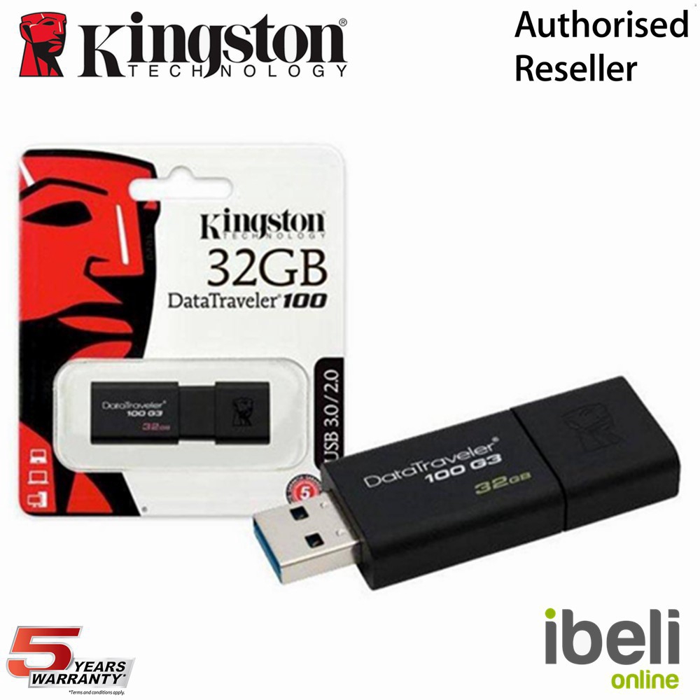 Kingston DT100G3 8GB 16GB 32GB 64GB Data Traveler 100 G3 USB 3.0 Flash Pen Drive
