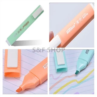 พร้อมส่ง ปากกาไฮไลท์ 6สี โทนสีพาสเทล Tenfon รุ่นH-2321 แบบแพ็ค ขนาด1-3mm (ราคาต่อชุด) #ปากกาเน้นข้อความ #ปากกา