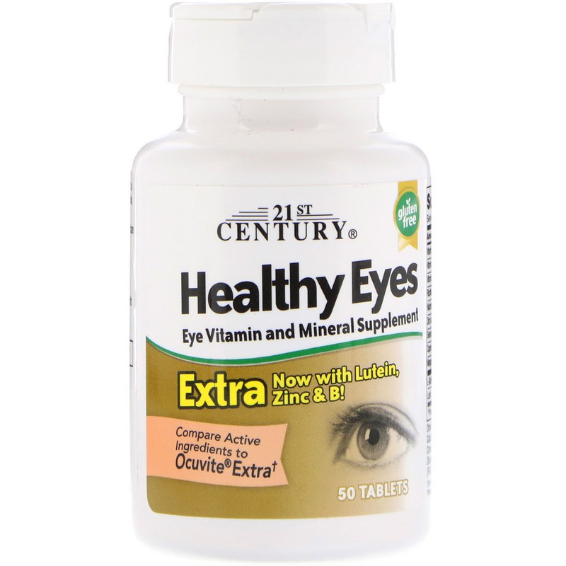 21st Century Healthy Eyes วิตามินบำรุงสายตา Extra with Lutein Zinc ปกป้องดวงตา จากการทำงานหน้าคอม เล่นมือถือนาน