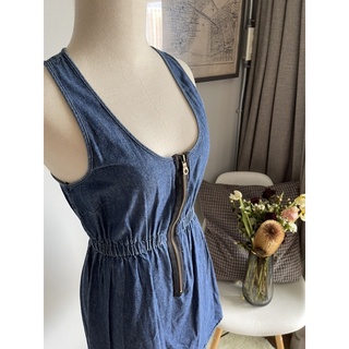 Easy Day Zip Front Denim Dress