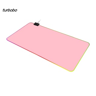 Turbobo แผ่นรองเมาส์ LED สีชมพู เรืองแสง สําหรับคอมพิวเตอร์ PC