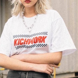 เสื้อยืดสไตล์เกาหลี สกรีนkichwork