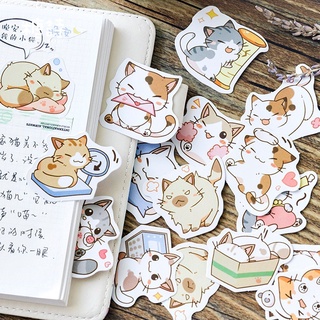 สติกเกอร์ฉลาก ลาย Kawaii Be My Cat สําหรับตกแต่งสมุดไดอารี่ อัลบั้ม DIY