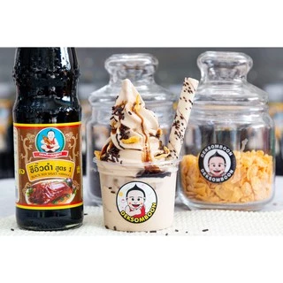 ซีอิ๊วดำสูตร 1 ตราเด็กสมบูรณ์ 410g / Deksomboon Brand Black Soy Sauce F1 410g