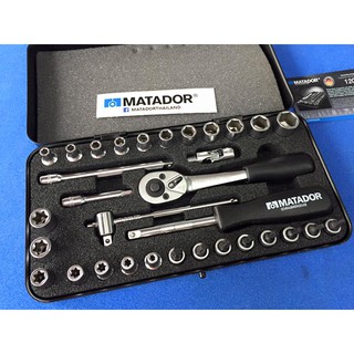 บ๊อกชุด MATADOR 1/4" + TORX + บ๊อก E ครบ SET