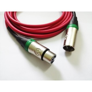 สายไมค์XLR Cable Stereo สายสีแดง หัวคละสี