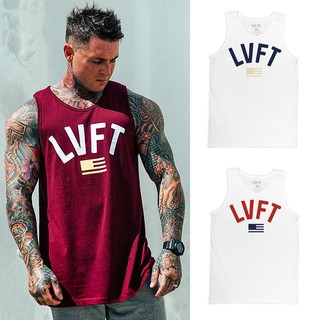 Live FIT เสื้อกล้ามลําลอง ผ้าฝ้าย เหมาะกับการเล่นกีฬา แฟชั่นสําหรับผู้ชาย