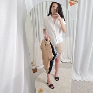 [ FS96 ] WARA เสื้อเชิ้ตแขนเบิ้ล ผ้า COTTON SILK