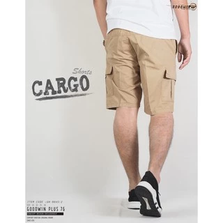 ⚡GW⚡ NO.9645 Cargo Shorts ผ้าคอตต้อน100% สีไม่ตก ทรงสวย ใส่สบาย กางเกงขาสั้นเอวยืด กระเป๋าข้าง ผู้ชาย-#-2