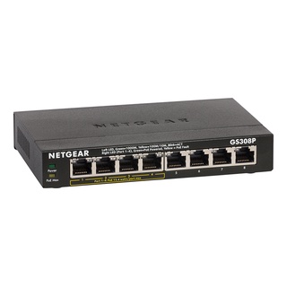 Netgear GS308P — 8 Port Gigabit Ethernet Unmanaged Switch with 4-Port PoE