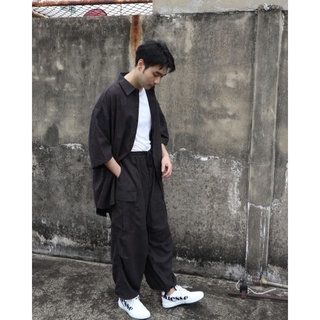 เสื้อเชิ้ตoversizeและกางเกงcargo balloon pants