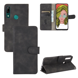 Luxury Skin Feel PU Learther Casing Huawei Y9 Prime 2019 Magnetic Buckle Flip Cover Wallet Case Soft TPU