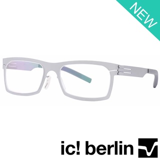 Ic Berlin แว่นตารุ่น 003 C-3 สีเงิน Urban กรอบเต็ม ขาข้อต่อ วัสดุ สแตนเลส สตีล Full frame Eyeglass Stainless Steel