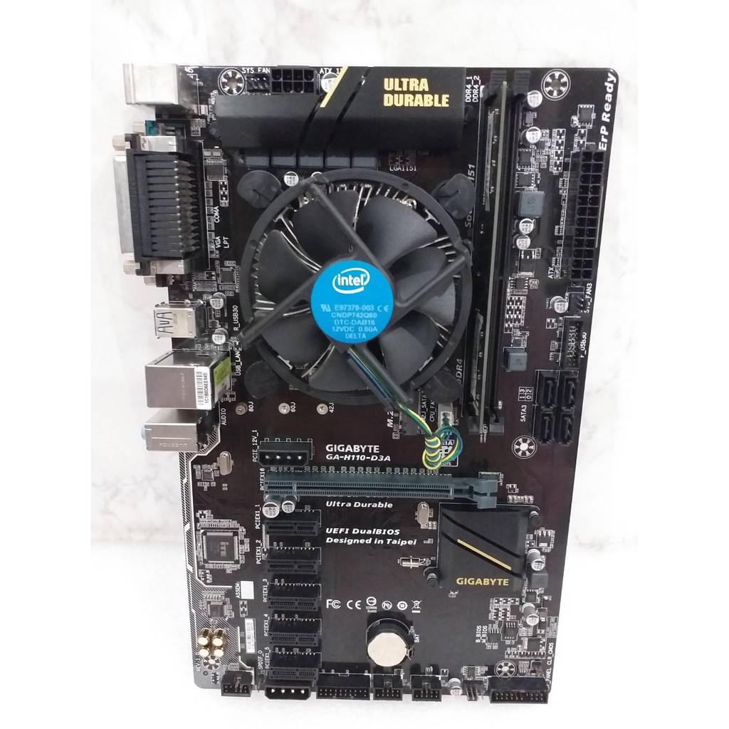 MAINBOARD (เมนบอร์ด) 1151 GIGABYTE GAH110D3A+ CPU Celeron CPU G3930 2