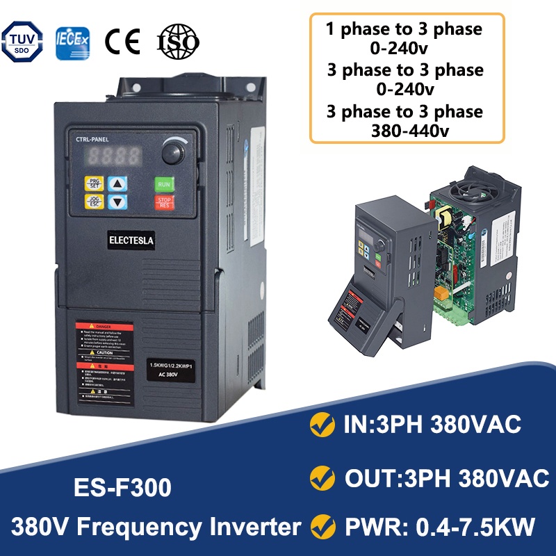 1 เฟส 3 เฟส 220V 380V 0.4 - 7.5KW VFD มอเตอร ์ ตัวควบคุมความเร ็ วความถี ่ อินเวอร ์ เตอร ์ ไดรฟ ์ AC