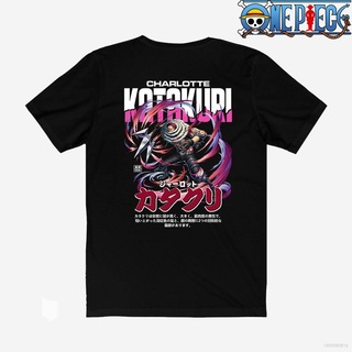 เสื้อยืดแขนสั้นลําลอง ทรงหลวม พิมพ์ลายอนิเมะวันพีช Charlotte Katakuri ขนาดใหญ่ สําหรับผู้ชาย และผู้หญิง