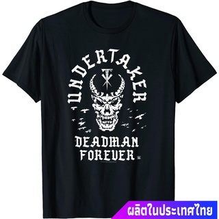 เสื้อยืดผ้าฝ้ายพิมพ์ลายขายดี [S-5XL]มวยปล้ำอาชีพ มวย มวยปล้ำลีก อเมริกา WWE Undertaker Deadman Forever T-Shirt คอกลม แฟช