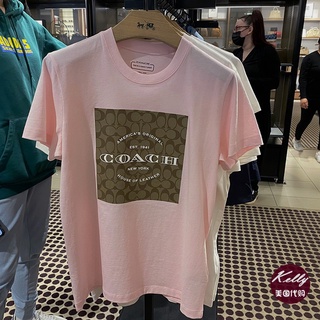 Coach ใหม่ เสื้อยืด คอกลม แขนสั้น สําหรับผู้หญิง