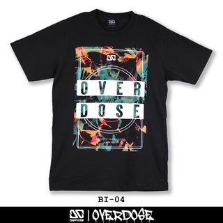 Overdose T-shirt เสื้อยืดคอกลม สีดำ รหัส BI-04(โอเวอโดส)