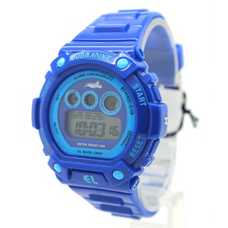 Submariner นาฬิกาผู้หญิงและเด็ก สายยาง ระบบ Digital SD-B4 (Blue)