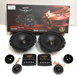 ลำโพงติดรถยนต์แยกชิ้นออดิโอควอท กลางแหลม 6.5” Audio Quart AQ-C650 GTX 200 WATTS