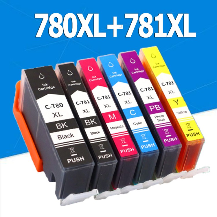 PGI 780XL CLI 781XL หมึก PGI 780 CLI 781 สีดำ PGI780XL CLI781XL ตลับหมึกสำหรับ TR8570 TS6370 TS8170 