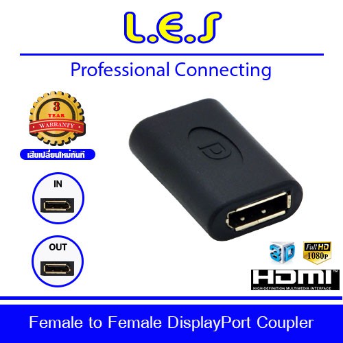 Display Port Female To Display Port Female Adapter