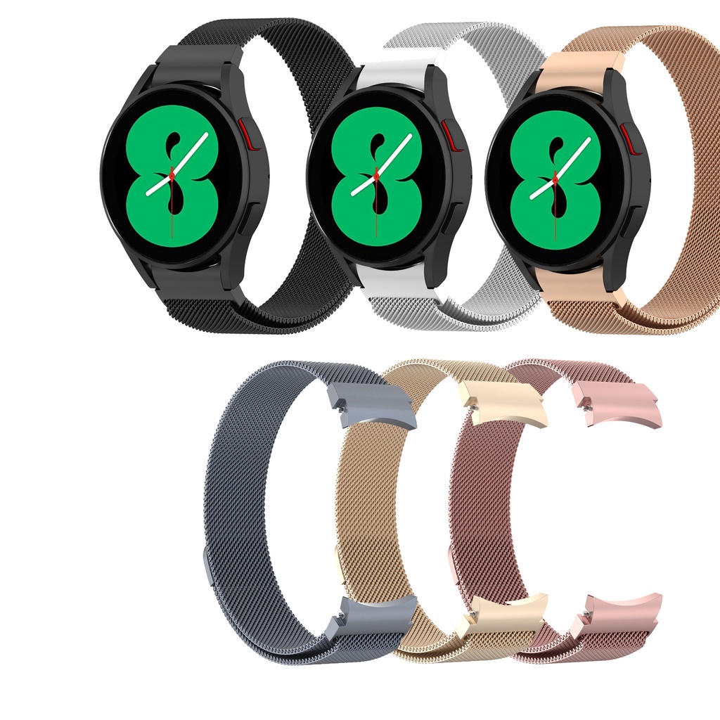 Milanese สายโลหะสําหรับ Samsung galaxy Watch 7 6 5 4 FE Watch7 Watch5 Pro Watch6 watch4 classic 42 มม.46 มม.40 มม.44 มม.43 มม.47 มม.สแตนเลสสตีล