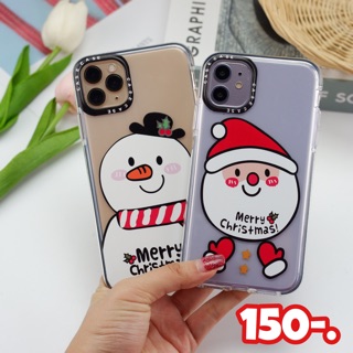 พร้อมส่ง2รุ่น 11Pro,11ProMax🎅🏻เคสใสซานต้าขอบกล้องดำ / เคสใสตุ๊กตาหิมะขอบกล้องดำ