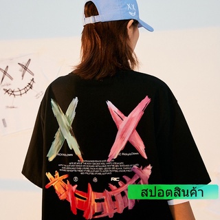 เสื้อยืดคอกลม แขนสั้น ผ้าฝ้าย พิมพ์ลายกราฟฟิค โอเวอร์ไซซ์ S-7XL สําหรับผู้ชาย พลัสไซซ์