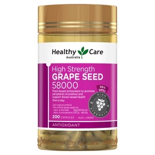 Healthy Care Grape seed Extract 58000 mg 200 Capsules สารสกัดเมล็ดองุ่น เฮลท์ตี้ แคร์