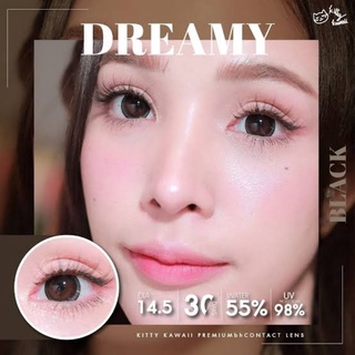 คอนแทคเลนส์ รุ่น Dreamy ยี่ห้อ Kitty Kawaii ตาโต สีดำ มีค่าสายตา