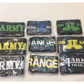 ยางรัดซิ่ง ทหาร Army สกีนลาย สีดำพื้น