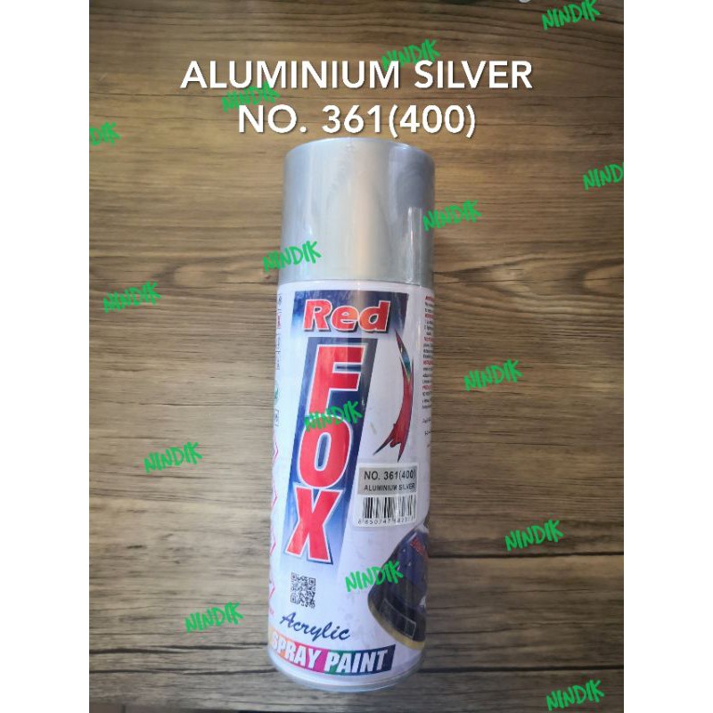 สีสเปรย์ ​เงินอลูมิเนียม​ No. 361 ALUMINUM SILVER Red FOX สเปรย์